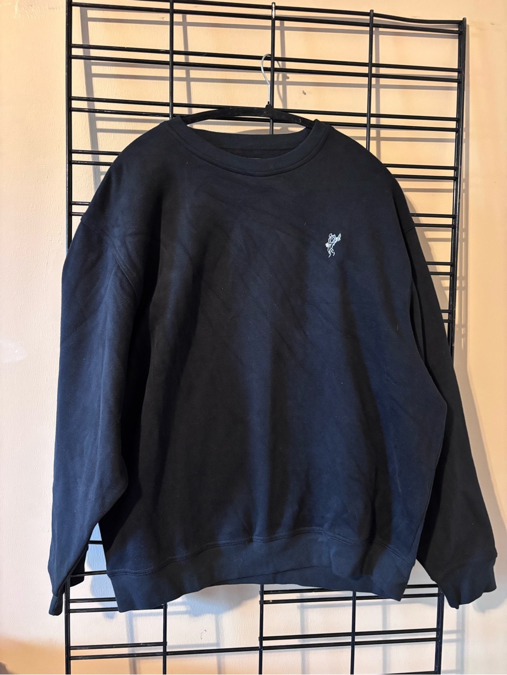 Ashworth Black Crewneck Sweater with Small Chest Logo
